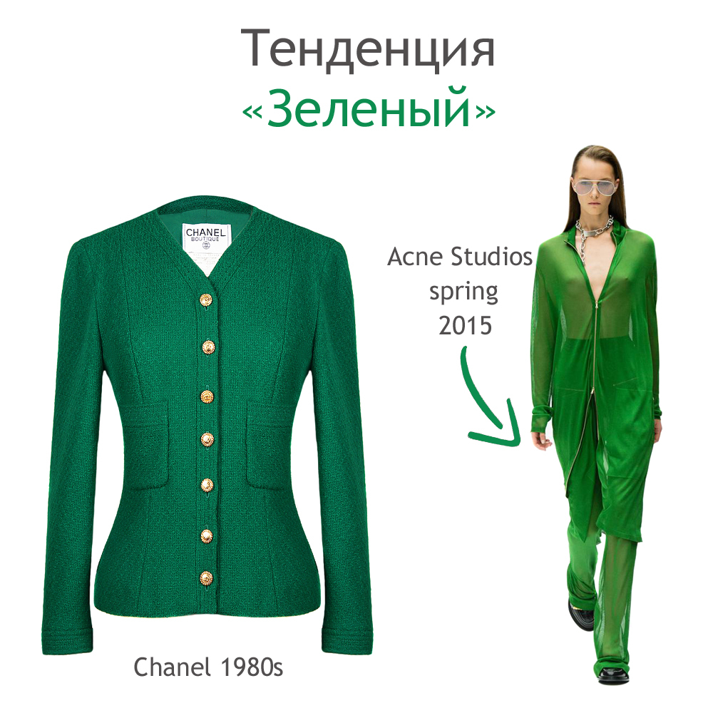 Chanel Green Tweed Jacket