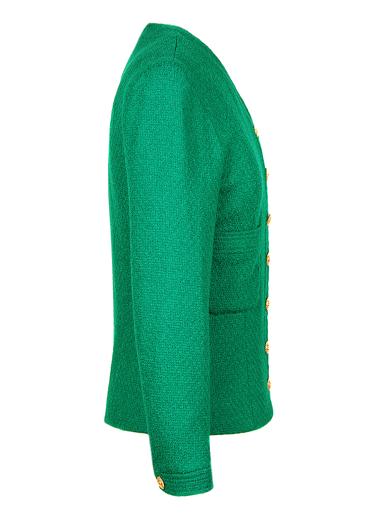 Chanel Green Tweed Jacket