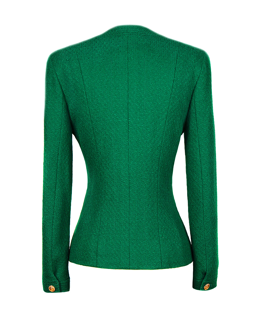 Chanel Green Tweed Jacket