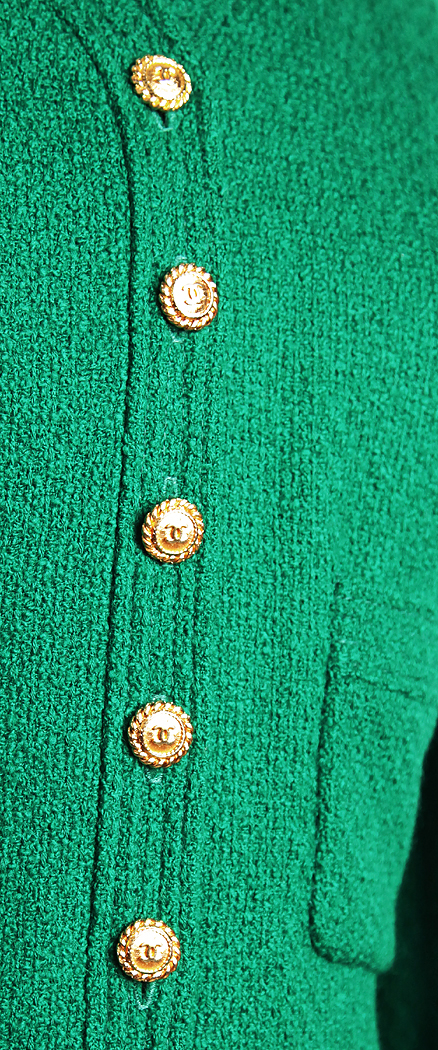 Chanel Green Tweed Jacket