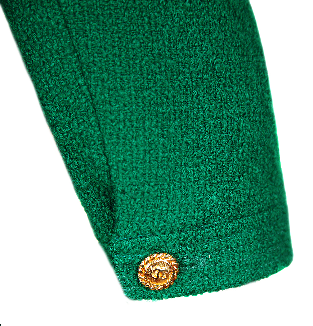 Chanel Green Tweed Jacket