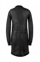 Chanel Black Perforated Sheepskin Coat