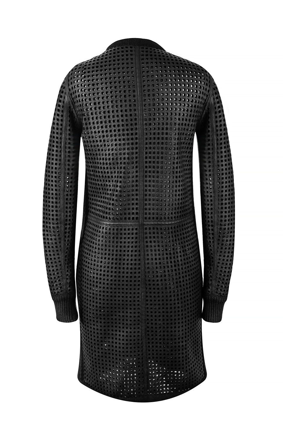 Chanel Black Perforated Sheepskin Coat