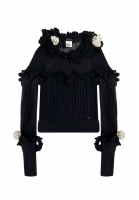 Chanel Black Flower Sweater