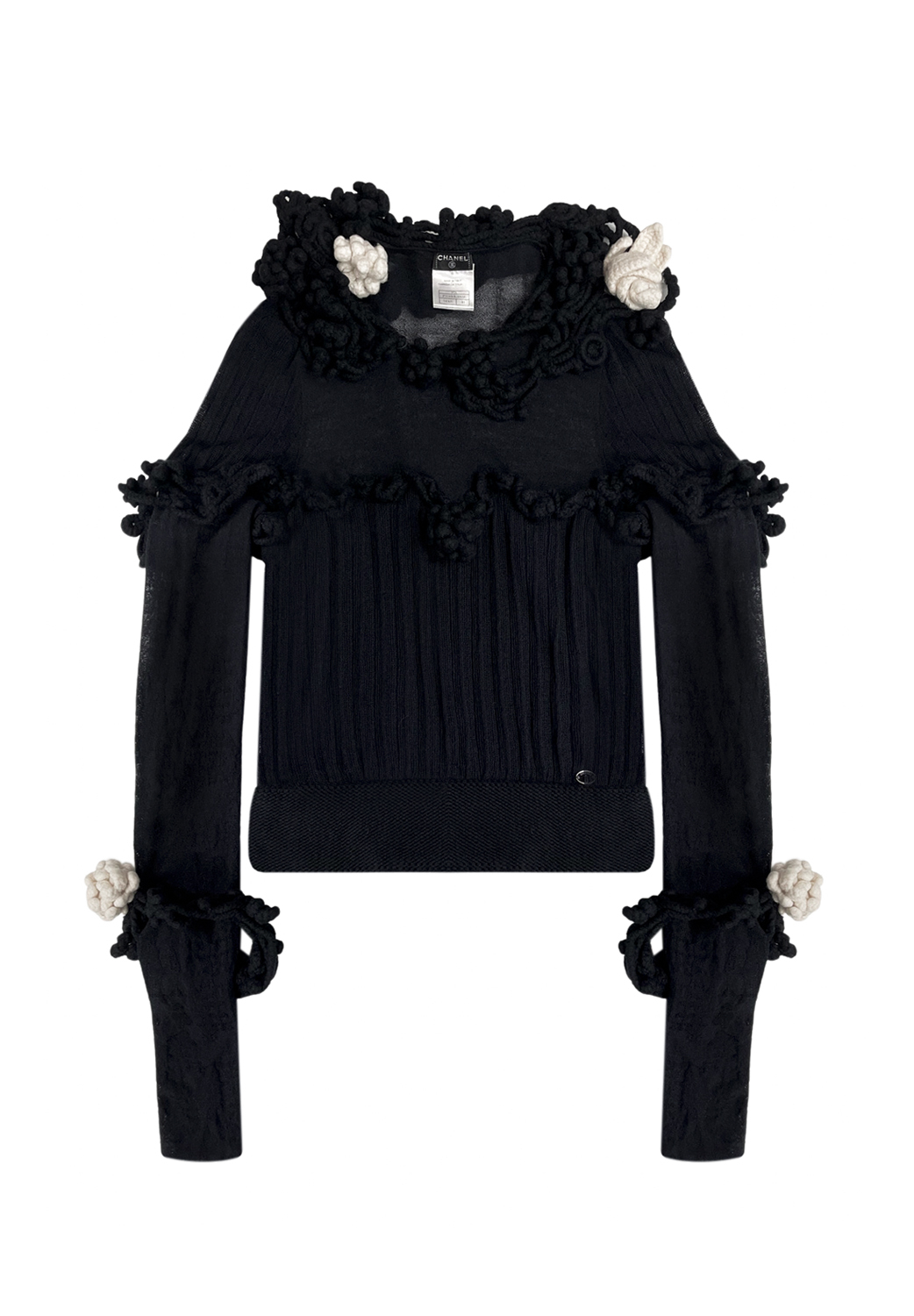 Chanel Black Flower Sweater