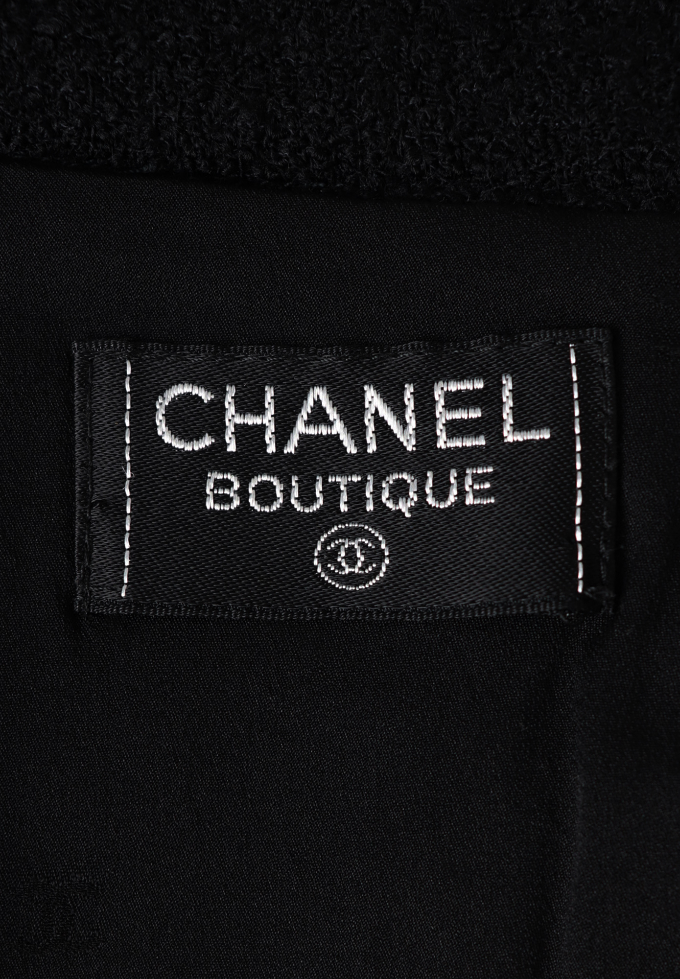 Chanel Black Tweed Skirt