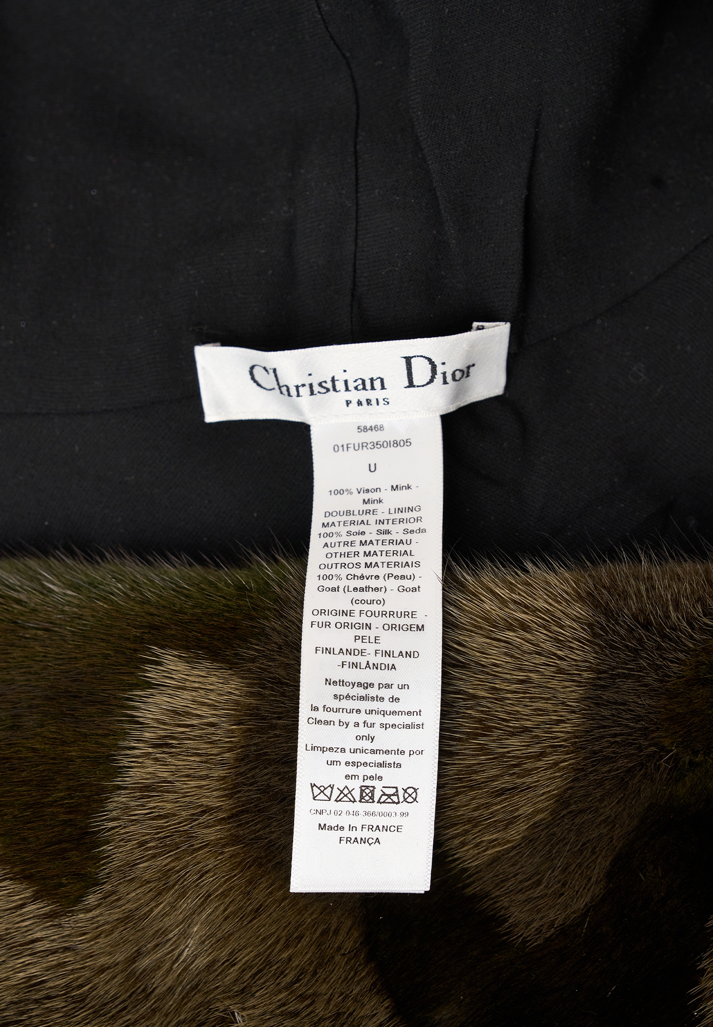 Christian Dior Mink Scarf