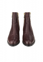 Chanel Burgundy Calfskin Double Zip Short Boots