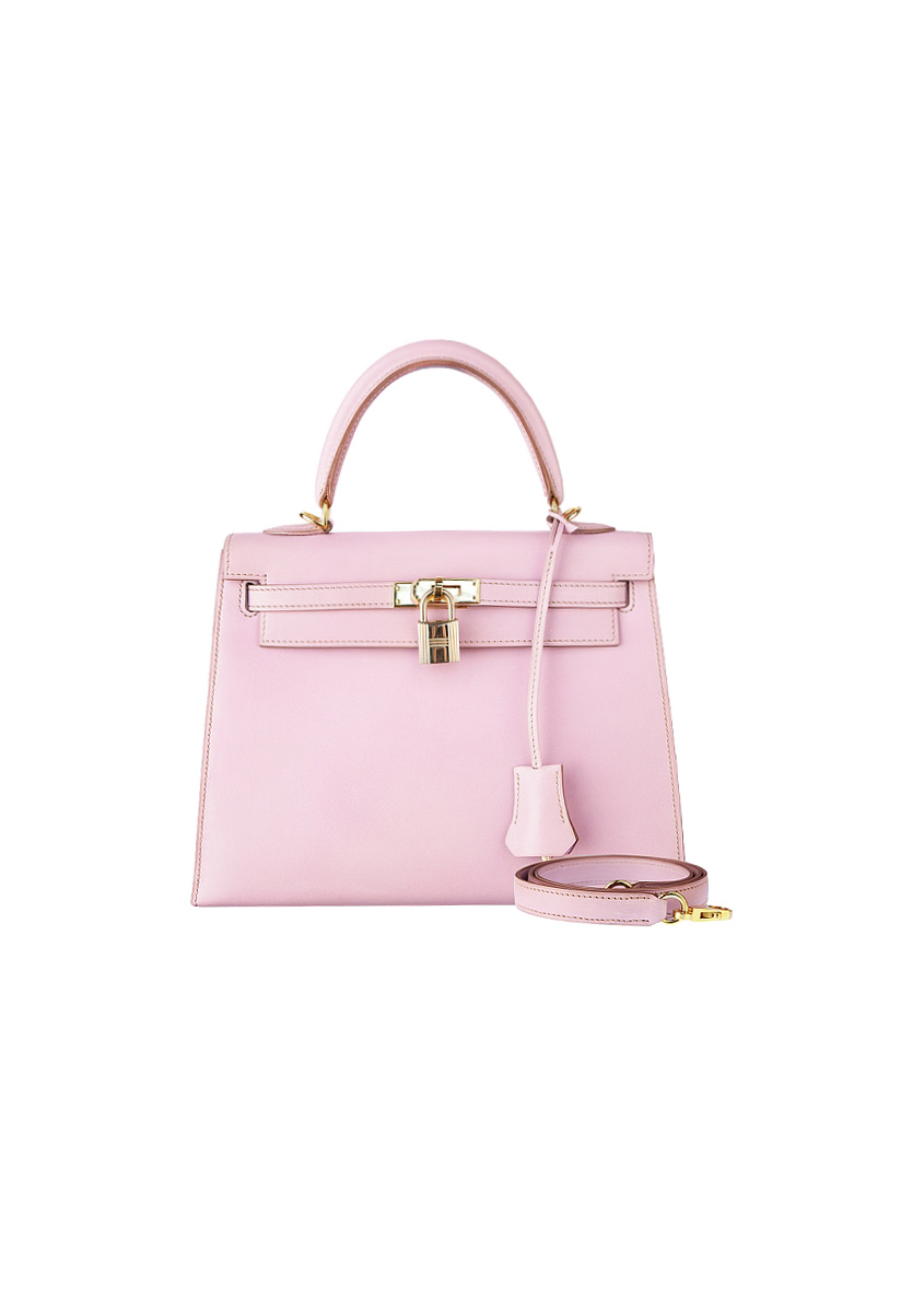 Hermès Kelly 25 Lilac Box Nepal Bag