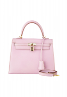 Hermès Kelly 25 Lilac Box Nepal Bag