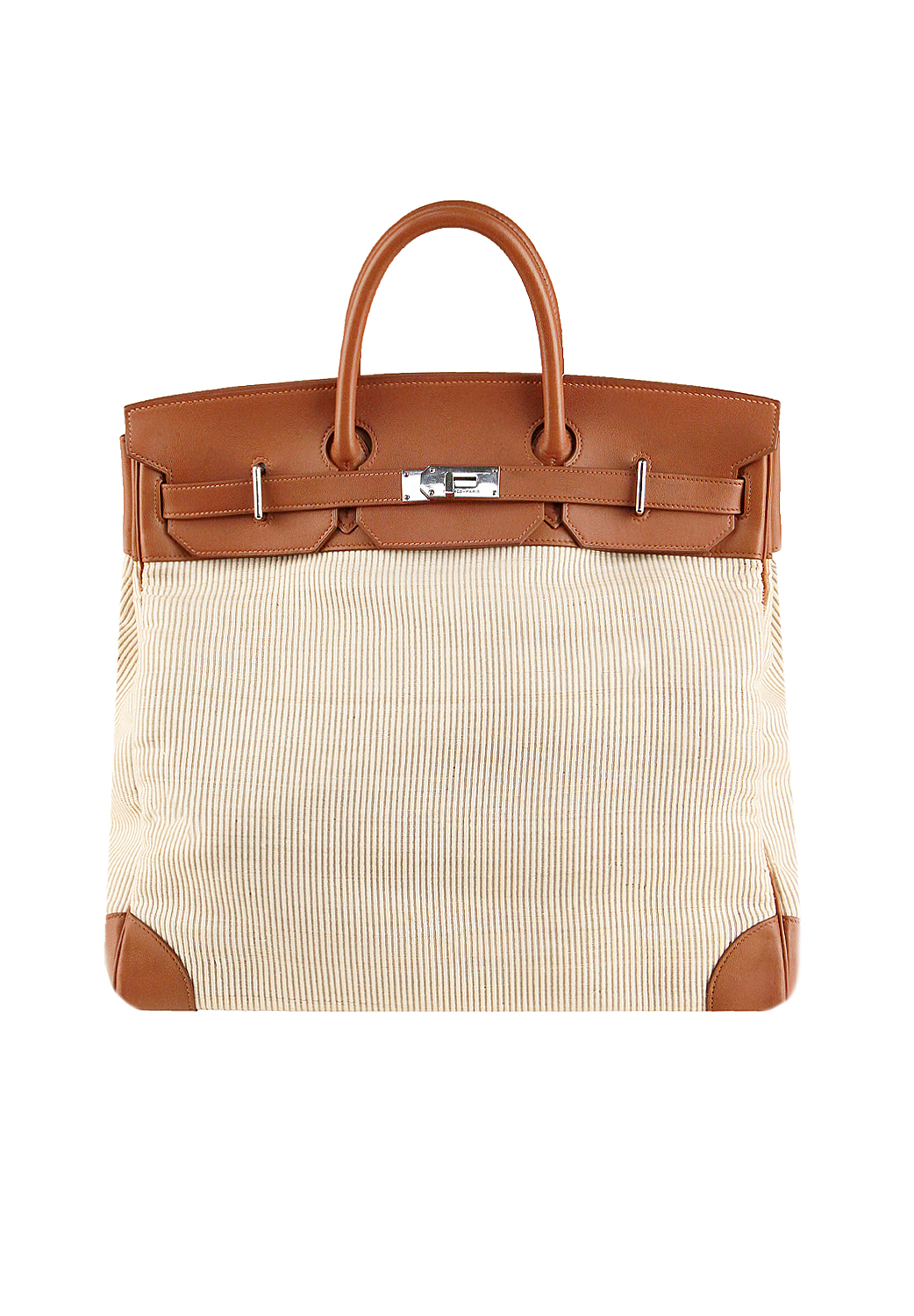 Hermès HAC Birkin 45 Naturel Barenia Crinoline Bag