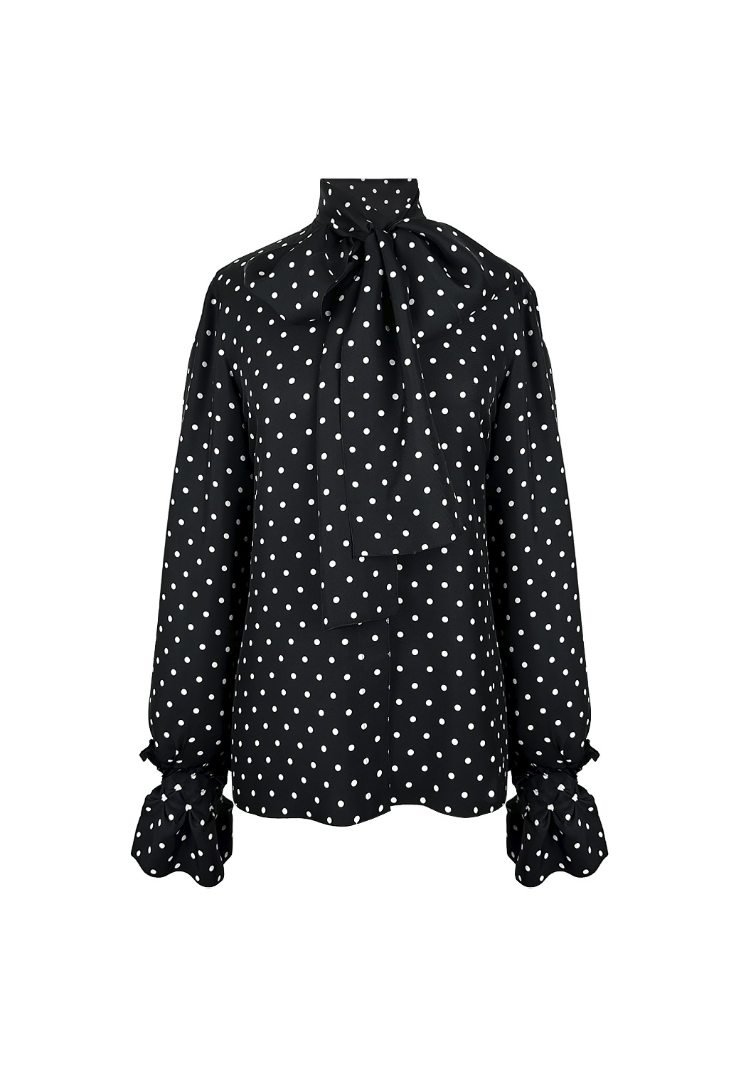 Loewe Silk Blouse with Polka Dots Print