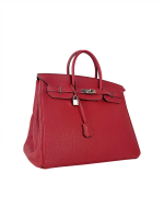 Hermès Birkin 40 Rouge Casaque Clemence Bag