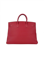 Hermès Birkin 40 Rouge Casaque Clemence Bag