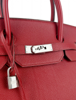 Hermès Birkin 40 Rouge Casaque Clemence Bag