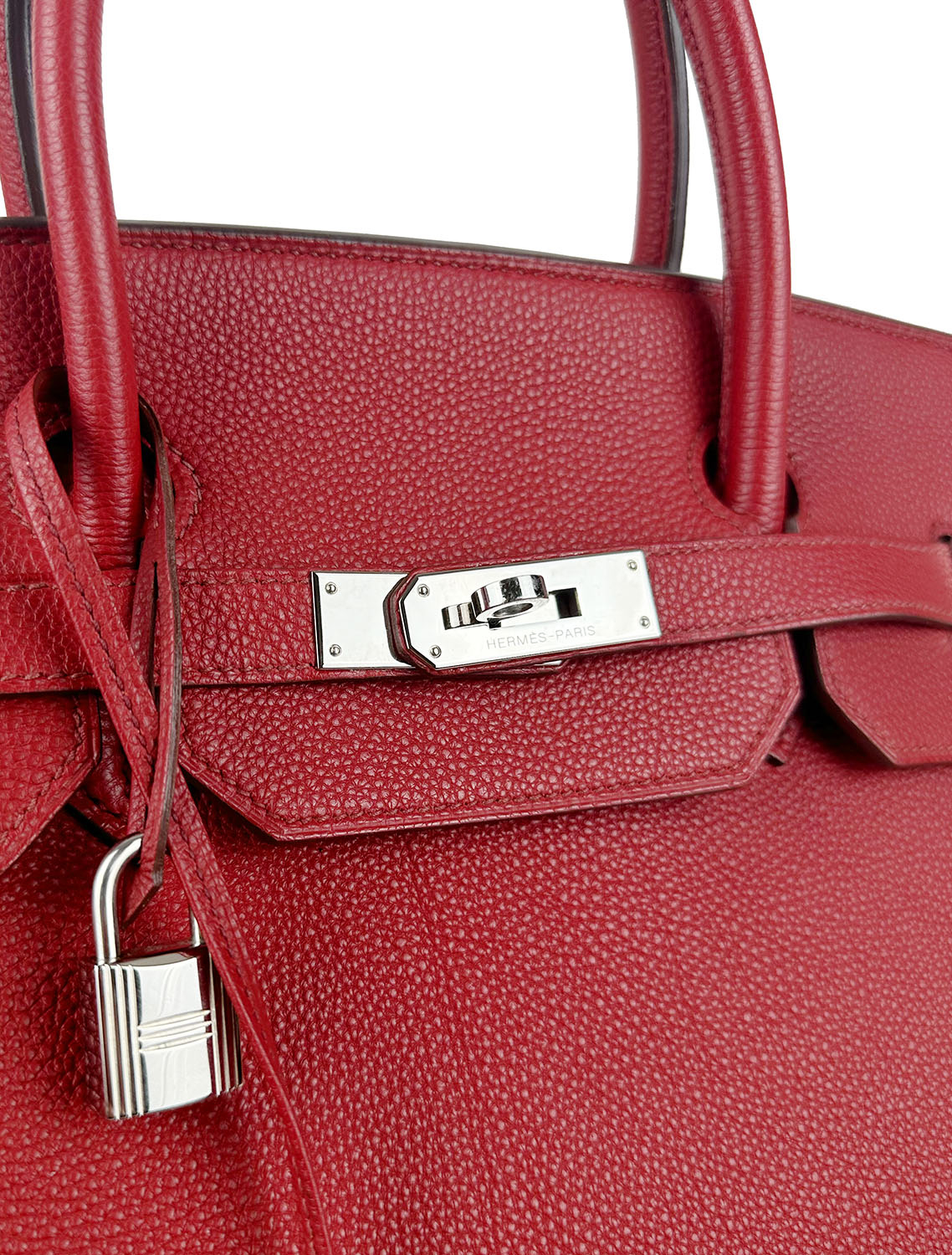Hermès Birkin 40 Rouge Casaque Clemence Bag