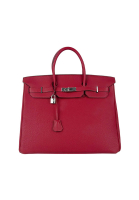 Hermès Birkin 40 Rouge Casaque Clemence Bag