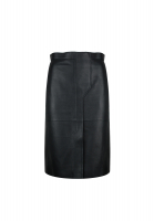 Black Leather Hermès Skirt