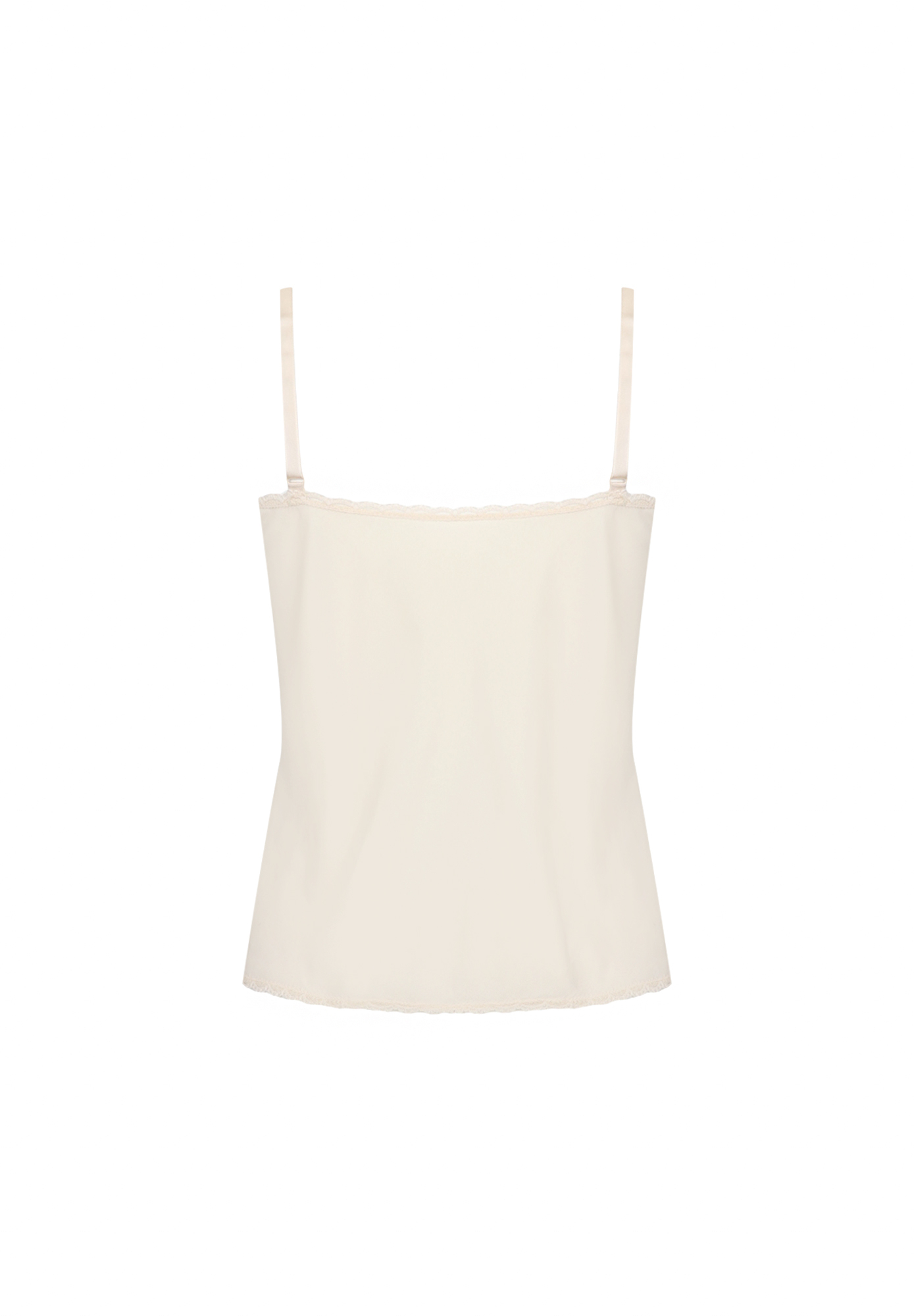 Barbizon Cream Top With Lace