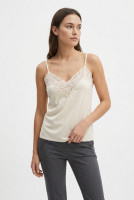 Barbizon Cream Top With Lace