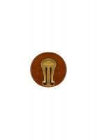 Vintage Round Brown Clip-On Earrings