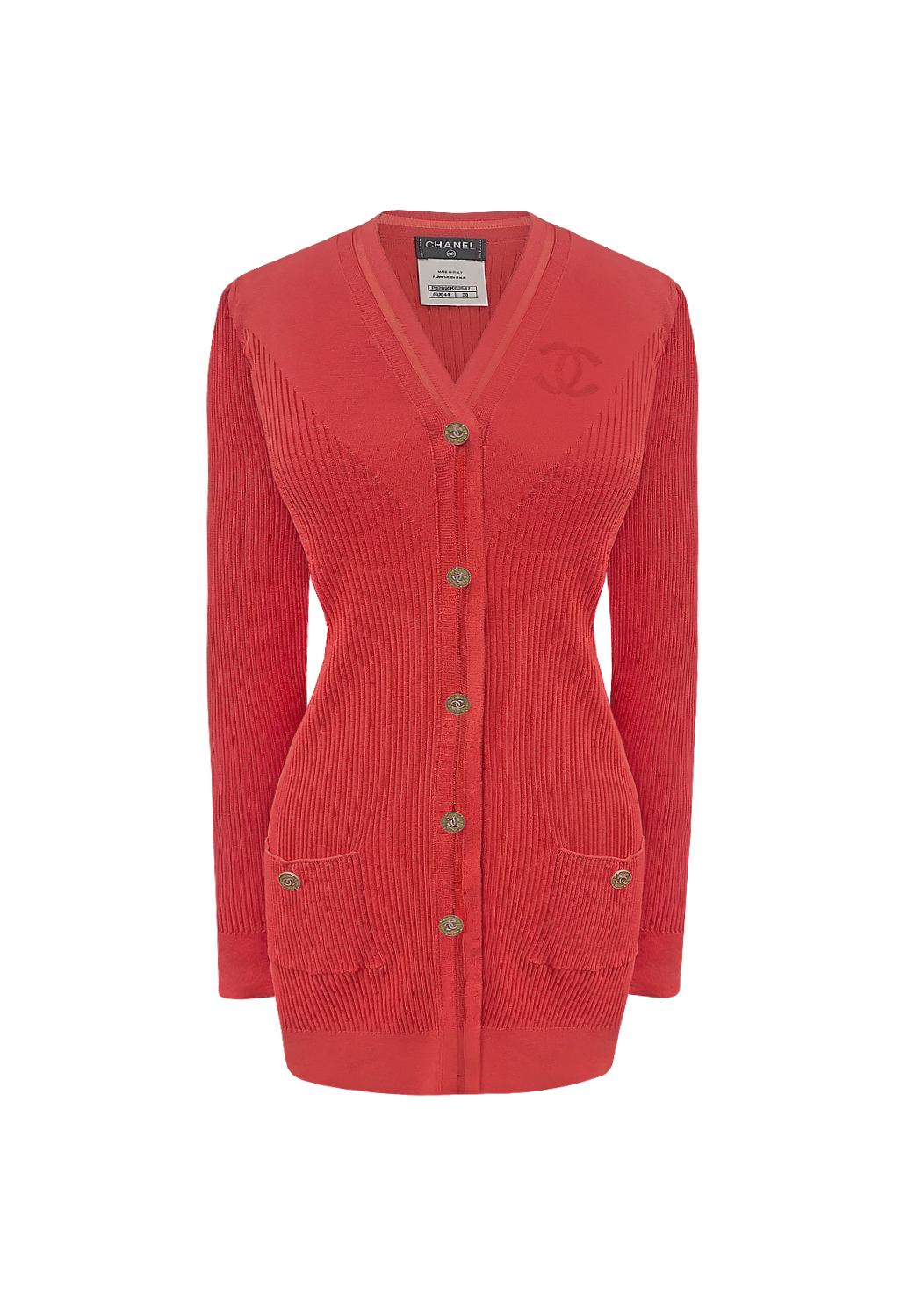 Chanel Red Cardigan
