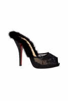 Christian Louboutin Black High-Heeled Sandals