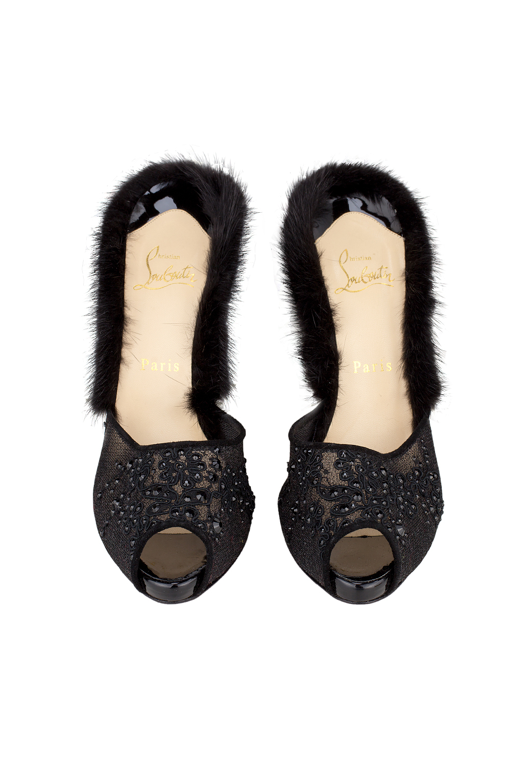 Christian Louboutin Black High-Heeled Sandals