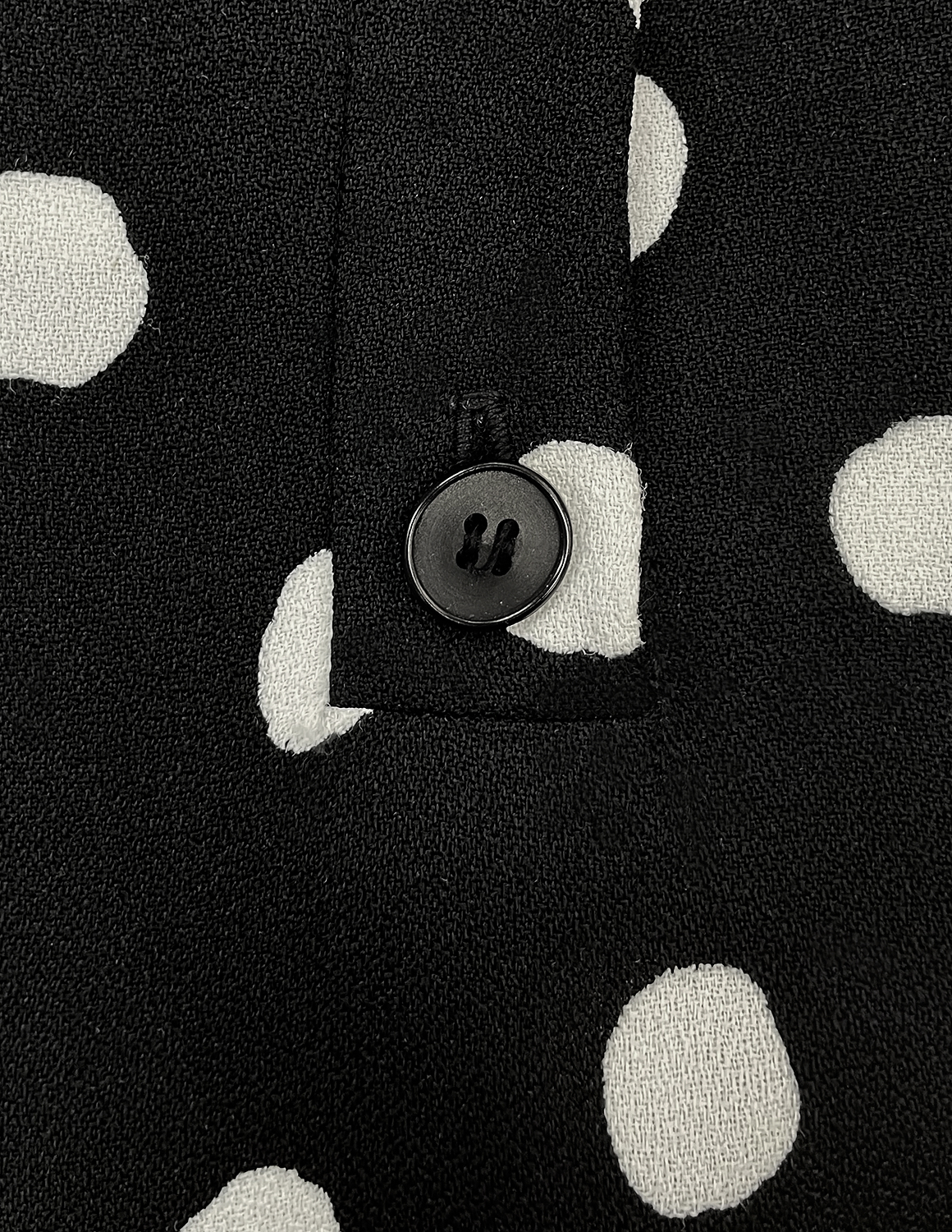 Saint Laurent Polka Dot Black Dress