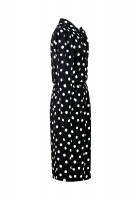 Saint Laurent Polka Dot Black Dress