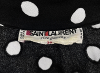 Saint Laurent Polka Dot Black Dress