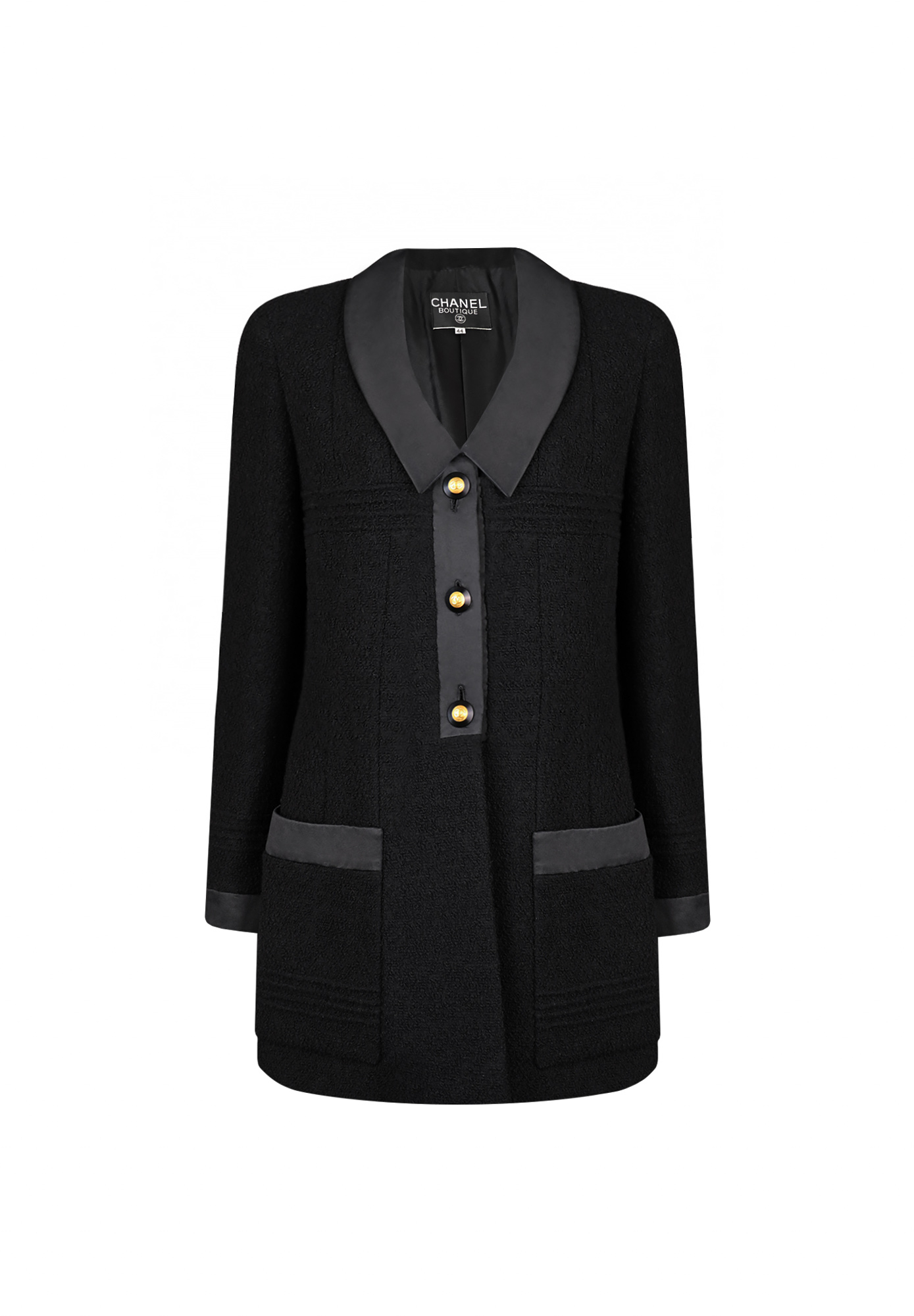 Chanel Tweed Jacket With Silk Trim