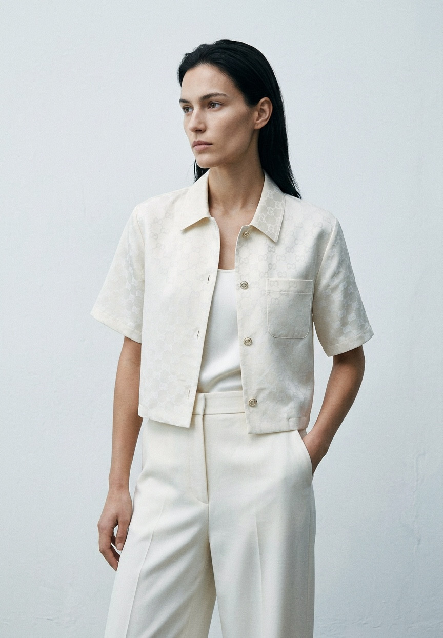 Gucci Ivory Monogram Jacket