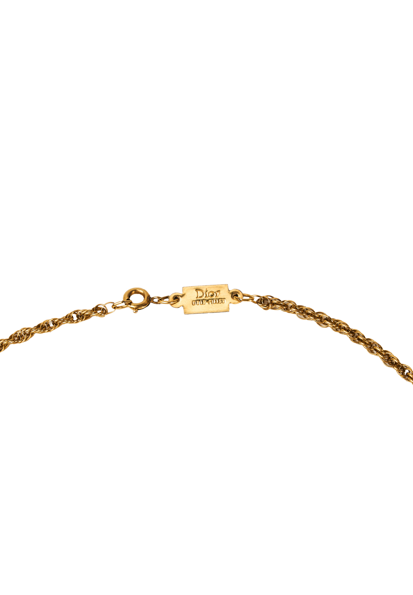 Christian Dior Vintage Twisted Chain Necklace