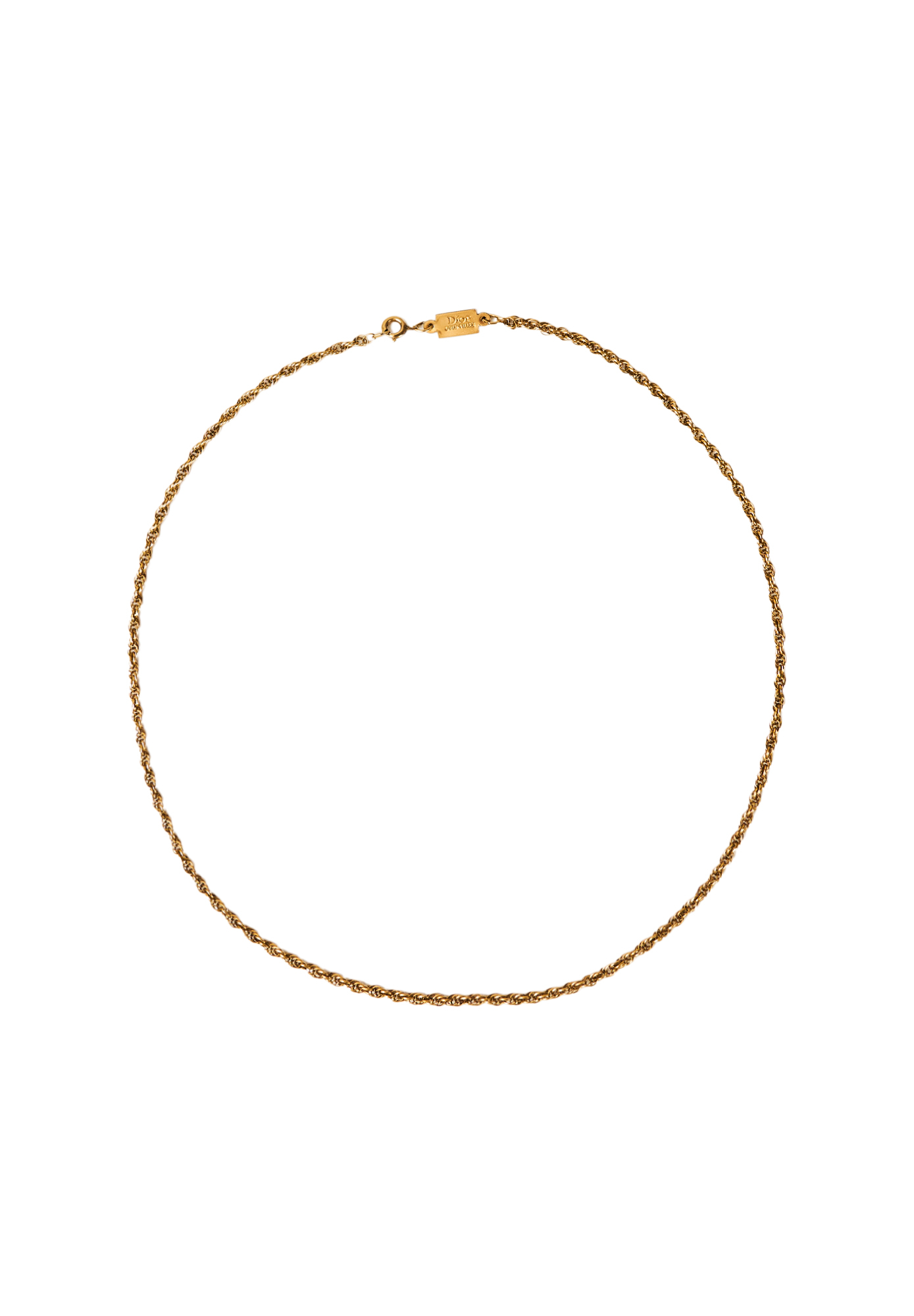 Christian Dior Vintage Twisted Chain Necklace