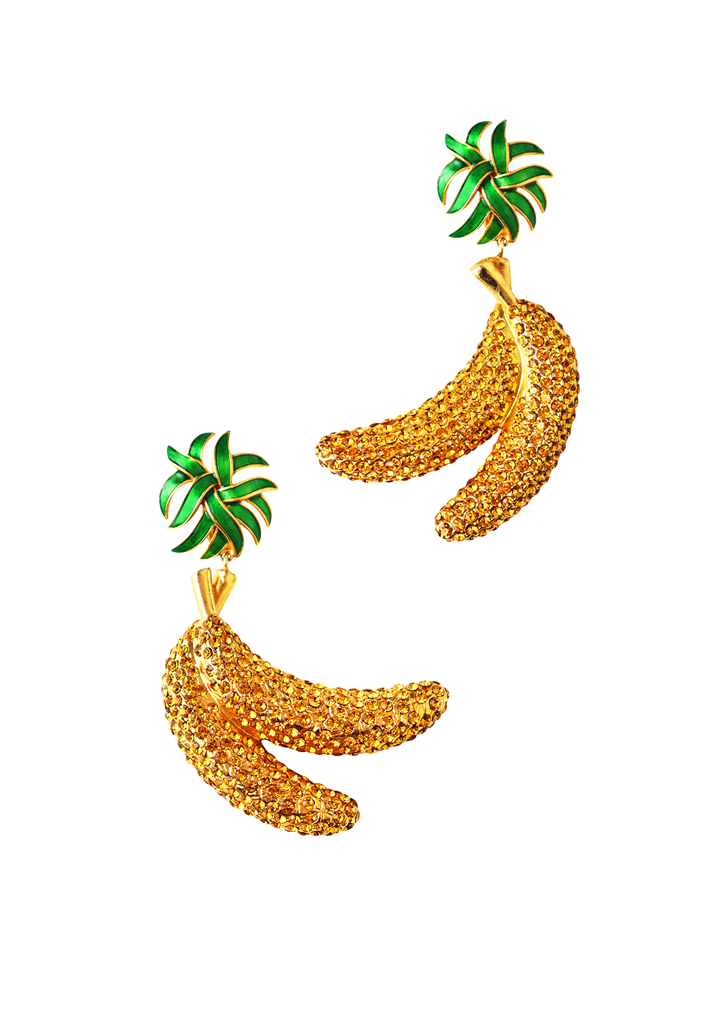 Massive Dolce&Gabbana Banana Clips With Crystals