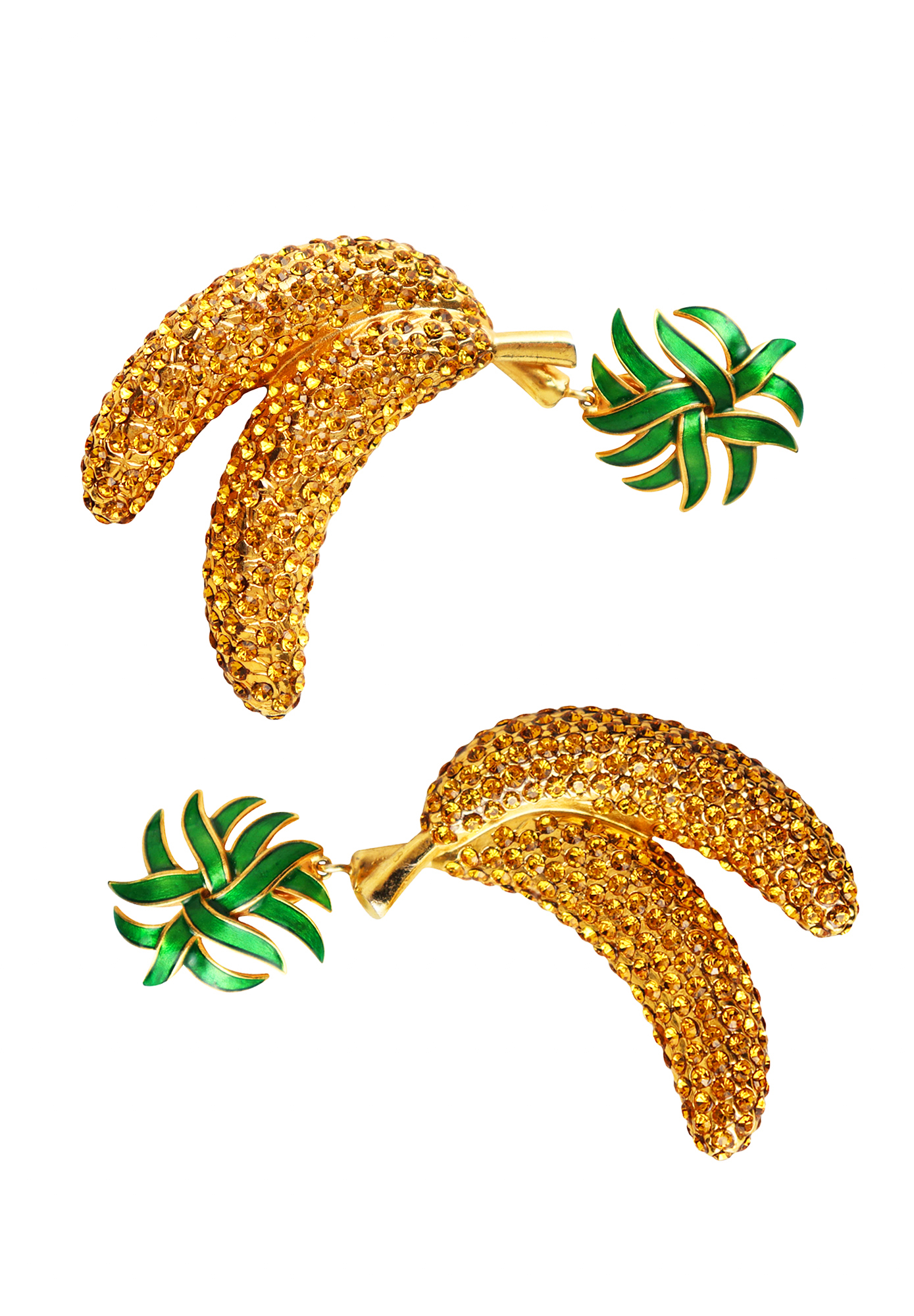 Massive Dolce&Gabbana Banana Clips With Crystals