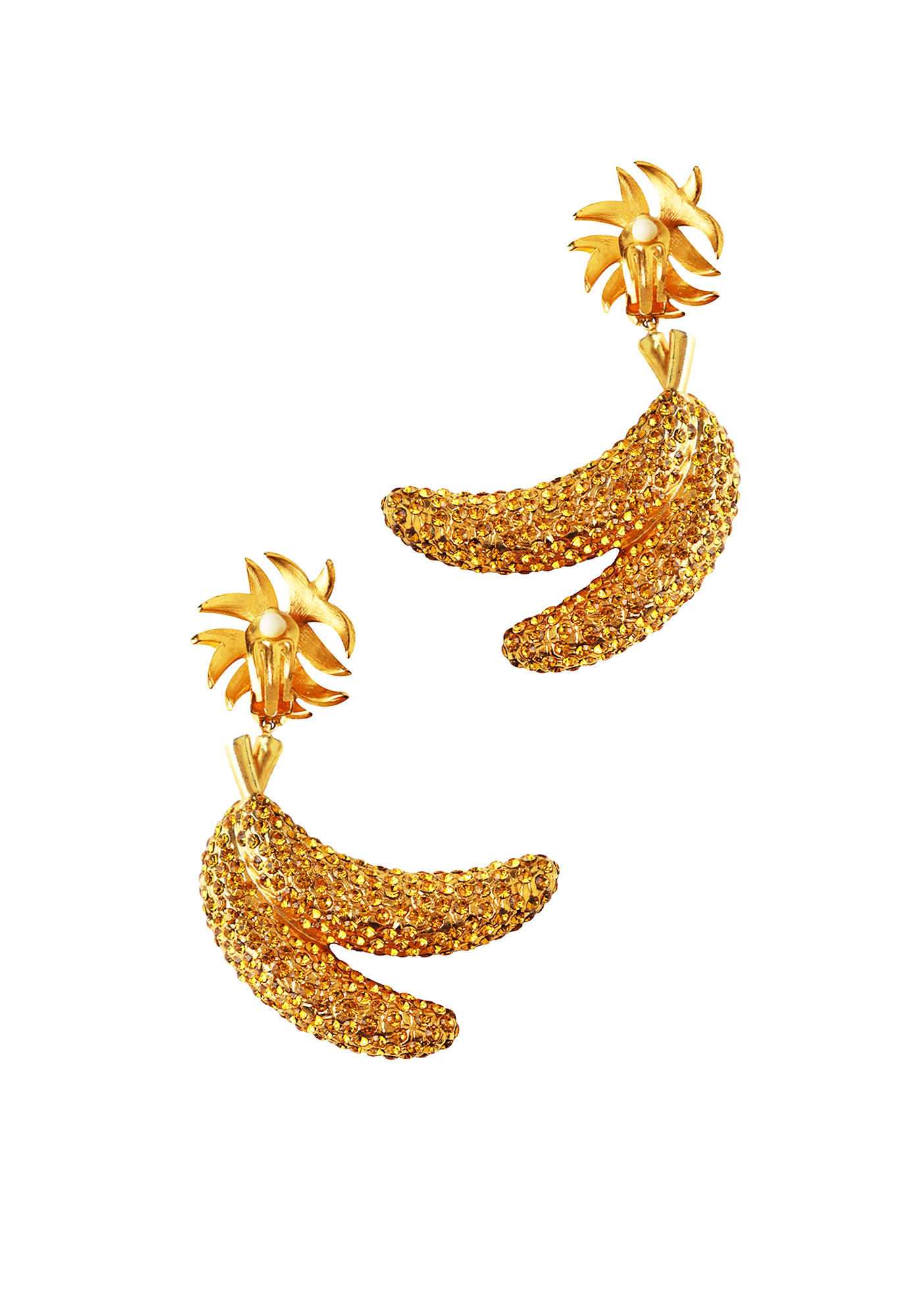 Massive Dolce&Gabbana Banana Clips With Crystals