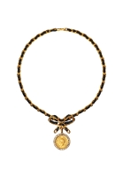Chanel Chain Necklace With Bow And Pendant