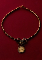 Chanel Chain Necklace With Bow And Pendant