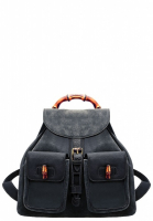Gucci Bamboo Black Suede Backpack
