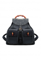 Gucci Bamboo Black Suede Backpack