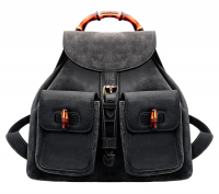 Gucci Bamboo Black Suede Backpack