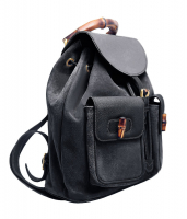Gucci Bamboo Black Suede Backpack