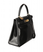 Hermès Kelly 28 Noir Box Retourne Bag