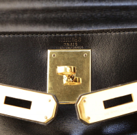 Hermès Kelly 28 Noir Box Retourne Bag
