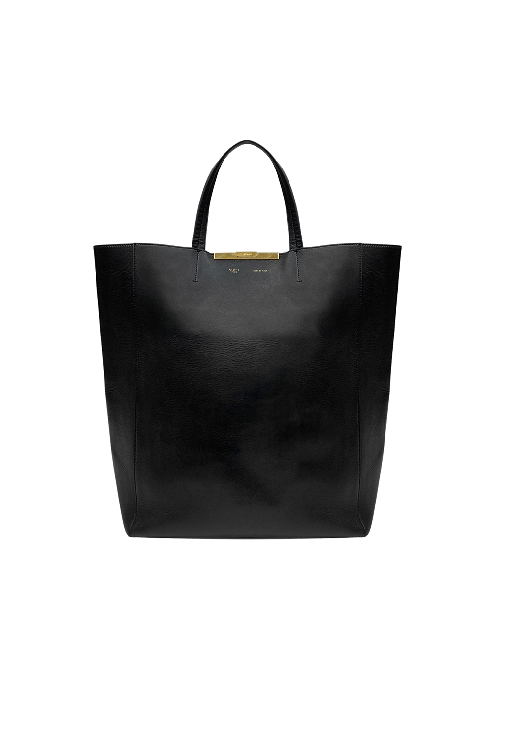 Céline Cabas Black Leather Tote Bag