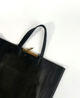 Céline Cabas Black Leather Tote Bag