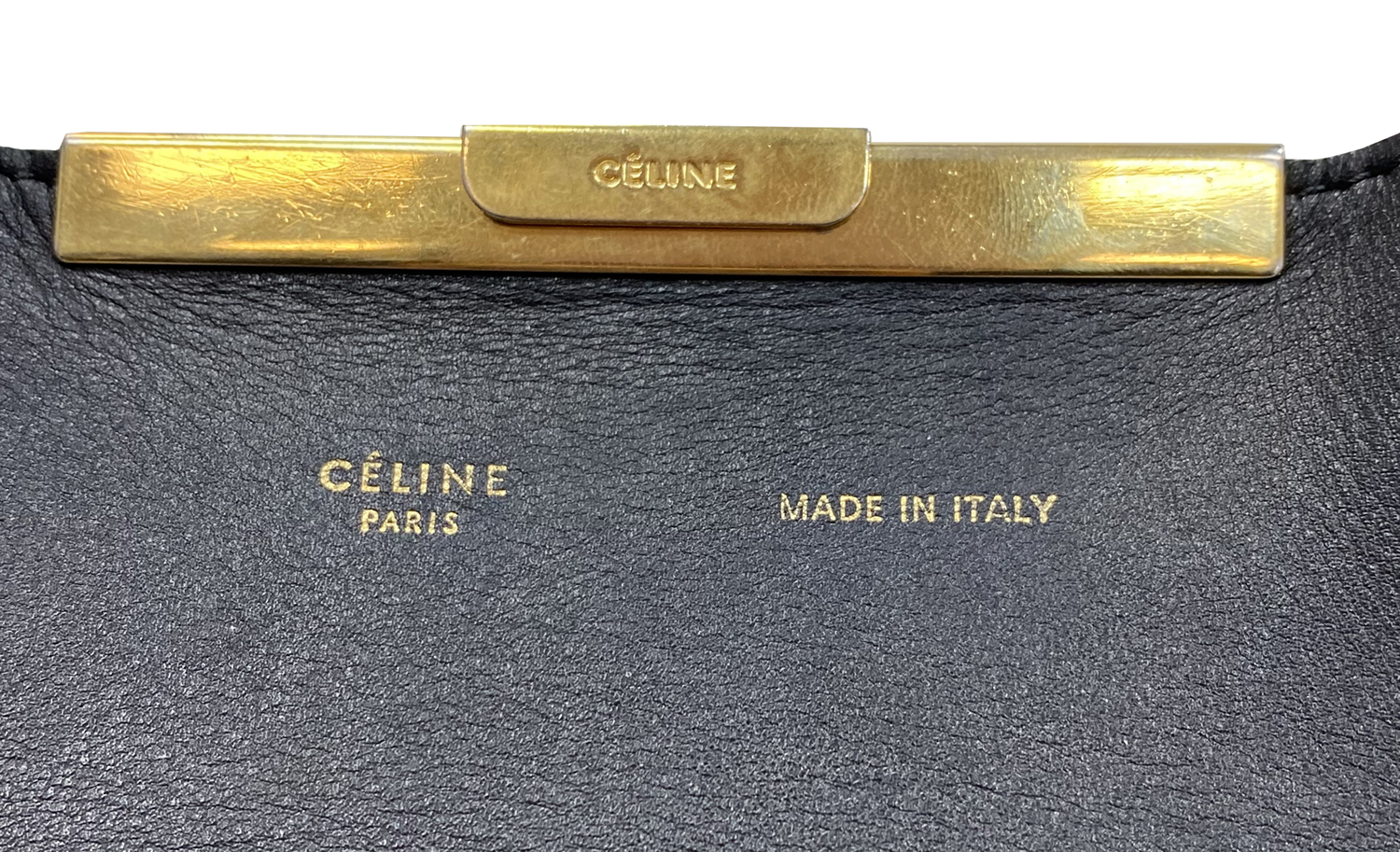 Céline Cabas Black Leather Tote Bag