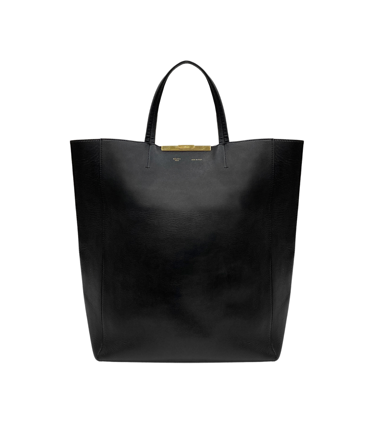 Céline Cabas Black Leather Tote Bag